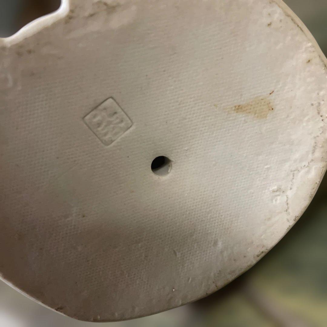 九谷焼白絵付け金彩観音 石川県 日本美術 骨董品 アンティーク