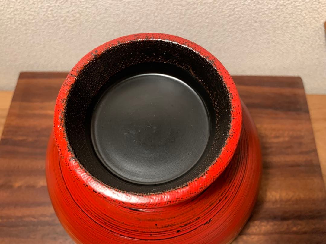 美品 布張 合鹿椀 漆器 輪島塗 直径15cm 漆器