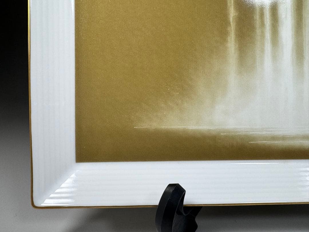 NAK 千住博 香蘭社 ウォーターフォール 飾皿 襲名記念 記念品 飾り皿