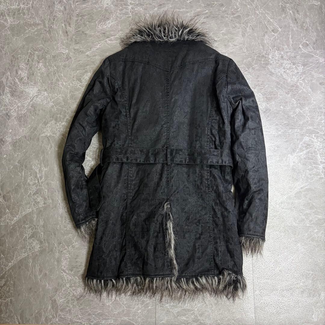 y2k 00s グランジ ファージャケット　ファーコート　お兄