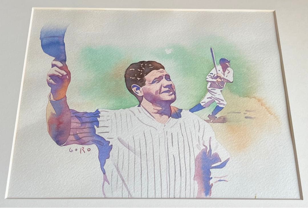 佐々木悟郎 Goro 直筆イラスト原画 ベーブルース 大谷翔平