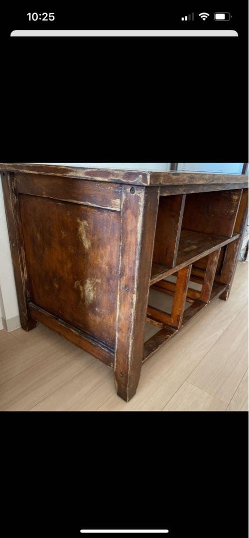 アンティーク。しっかりとした重量感のある一生物の棚です。テレビ台 収納
