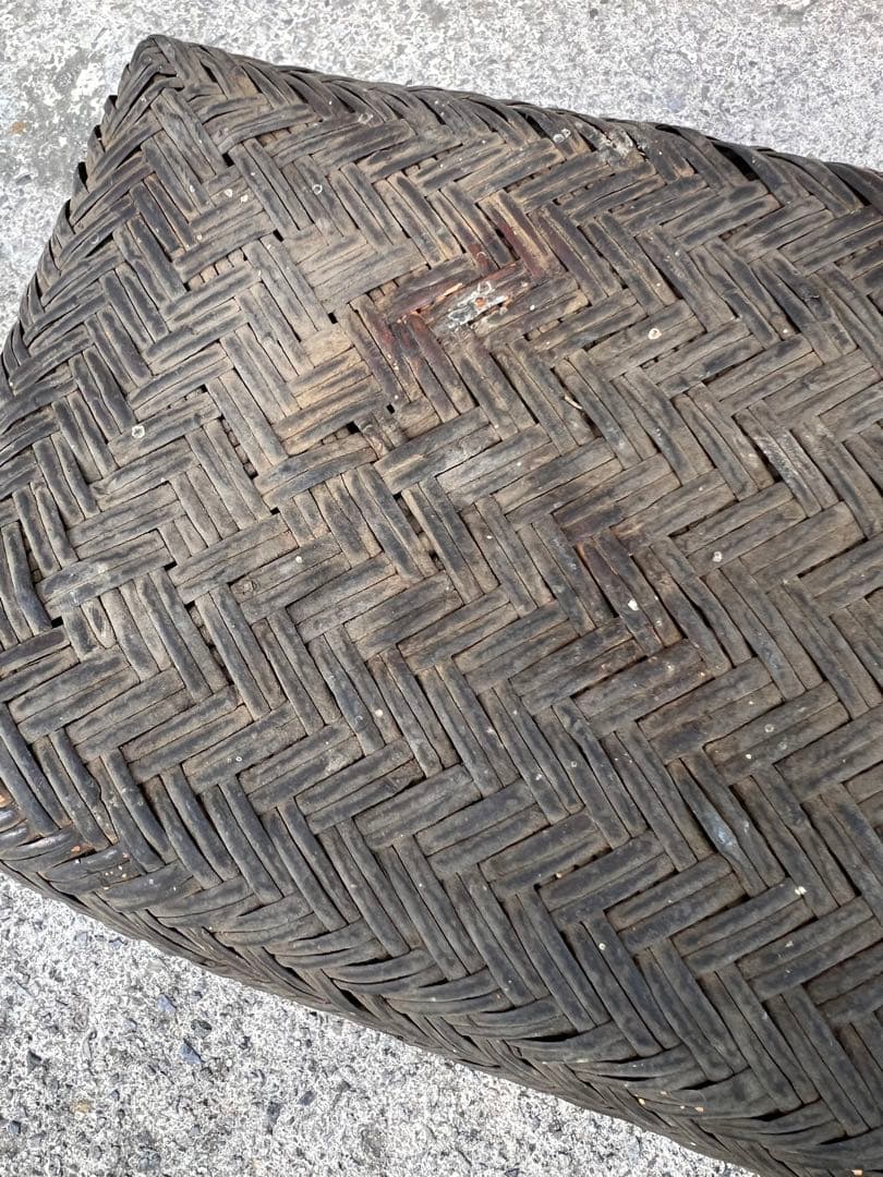 行李 茶箱 弁当箱 文箱 古道具 竹籠 竹かご すず竹 蓋物 古