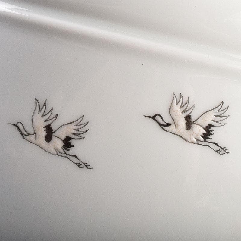 中国　景徳鎮製　徐江雲作　新彩筆筒　作品證書付　共箱　M　R9381H