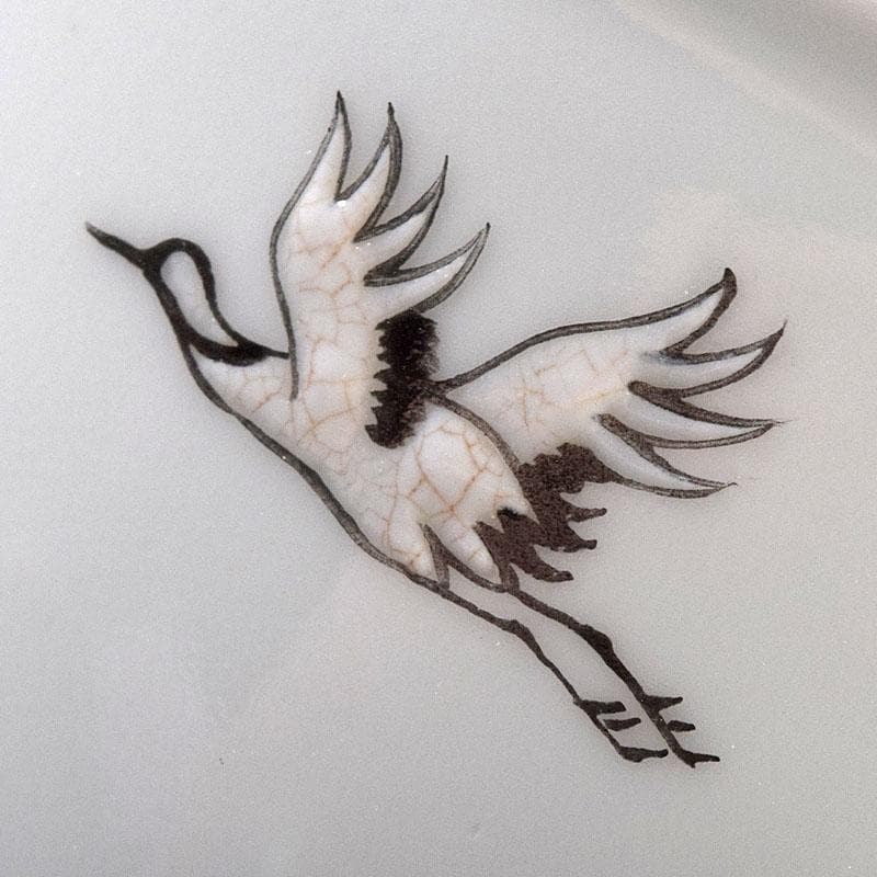 中国　景徳鎮製　徐江雲作　新彩筆筒　作品證書付　共箱　M　R9381H