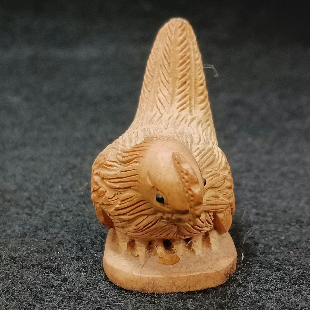 時代物 吉川造 木彫り鶏根付 提物 ひ - メルカリ