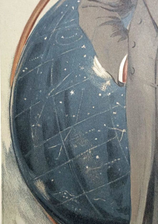 額装品 クロモリトグラフ VANITY FAIR 1905年「天文学者」レア作品