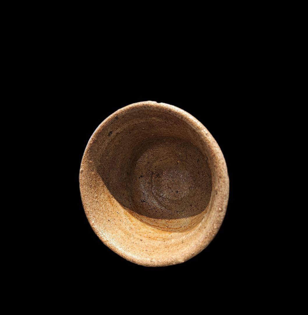 西岡小十 絵唐津ぐい呑 『唐津焼の神様』 共箱、共布、栞、付属品揃い #ぐい呑み