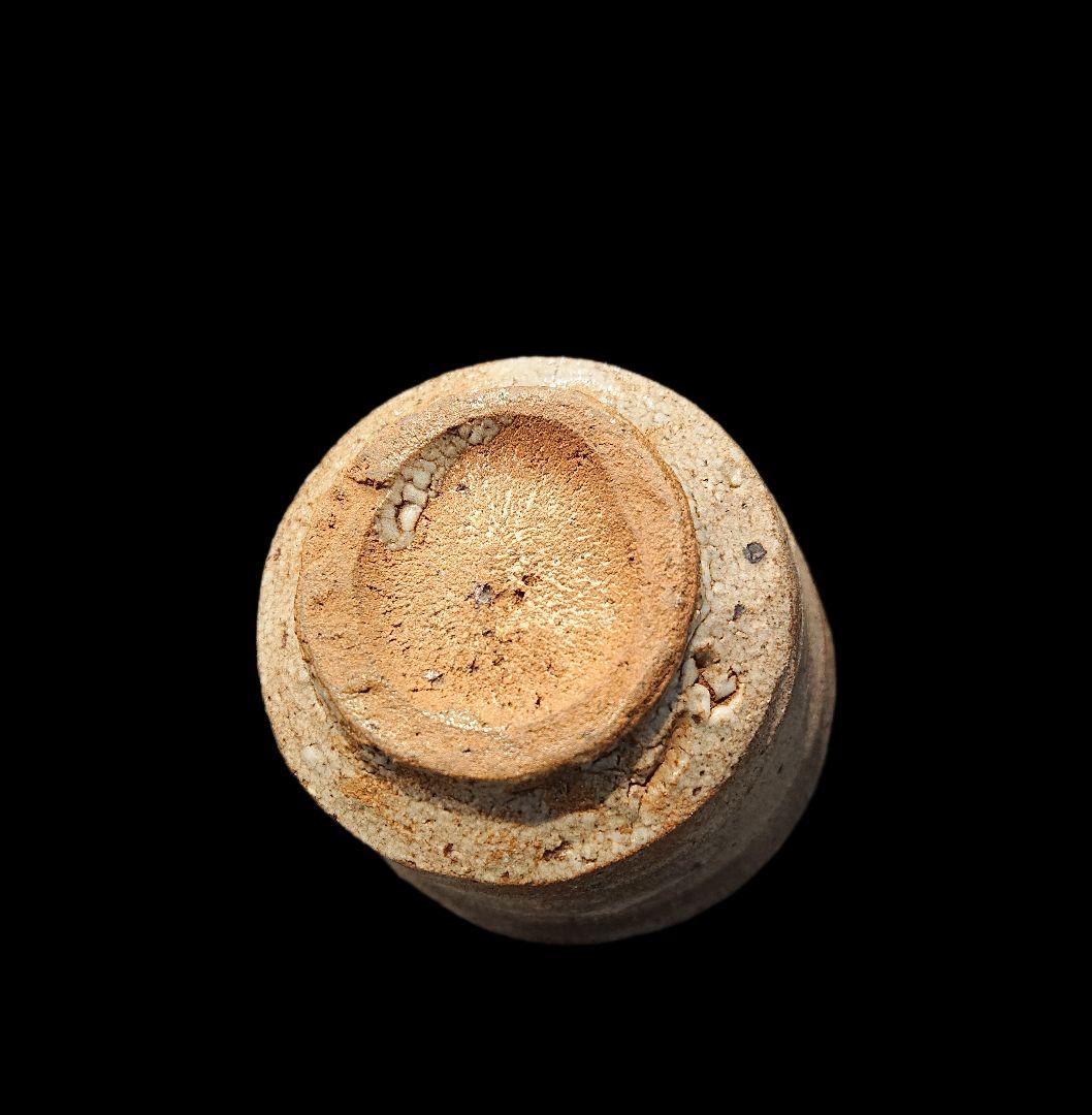 西岡小十 絵唐津ぐい呑 『唐津焼の神様』 共箱、共布、栞、付属品揃い #ぐい呑み