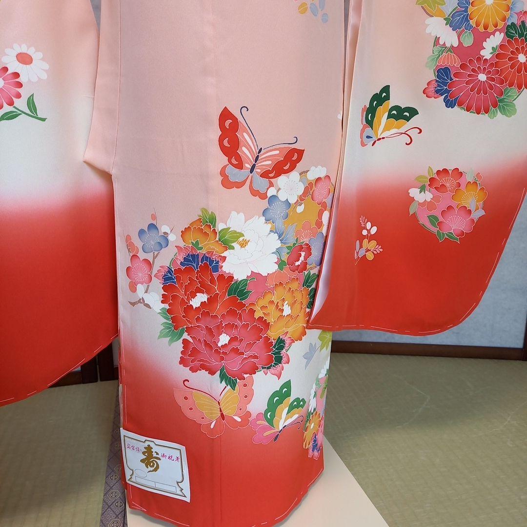 七五三　七才女物　正絹着物，長襦袢仕立て上がり　新品未使用品