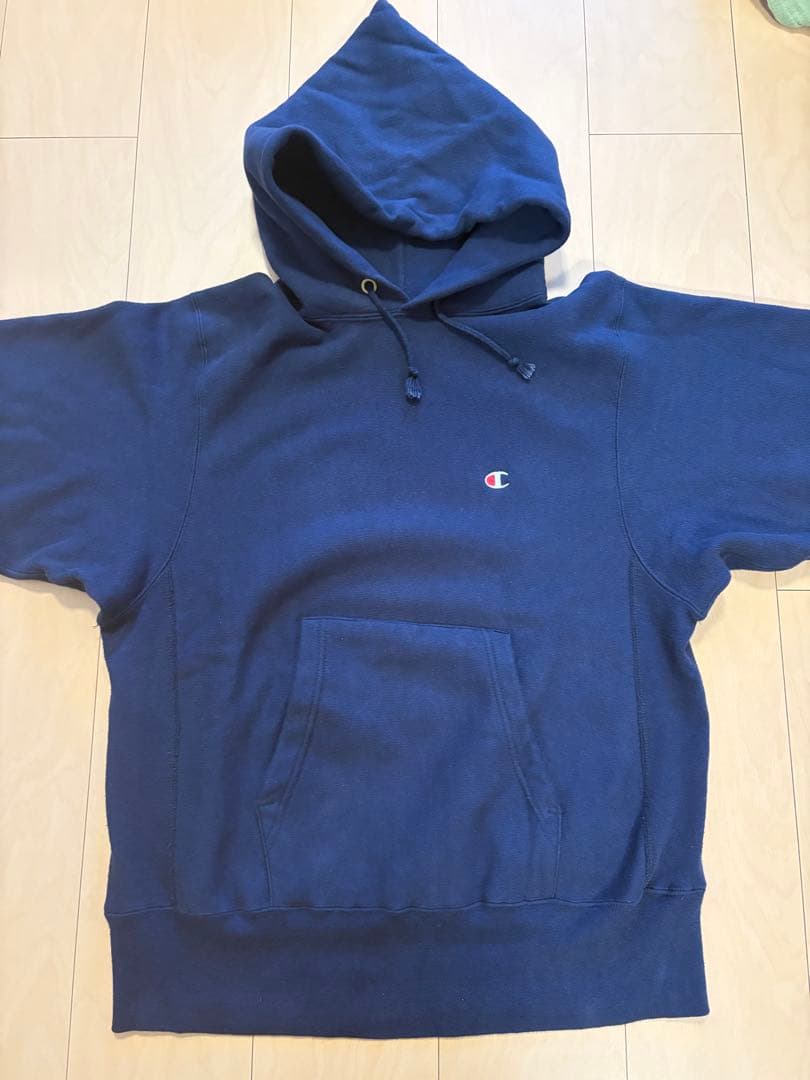 80s Champion Reverse Weave パーカー M ネイビー