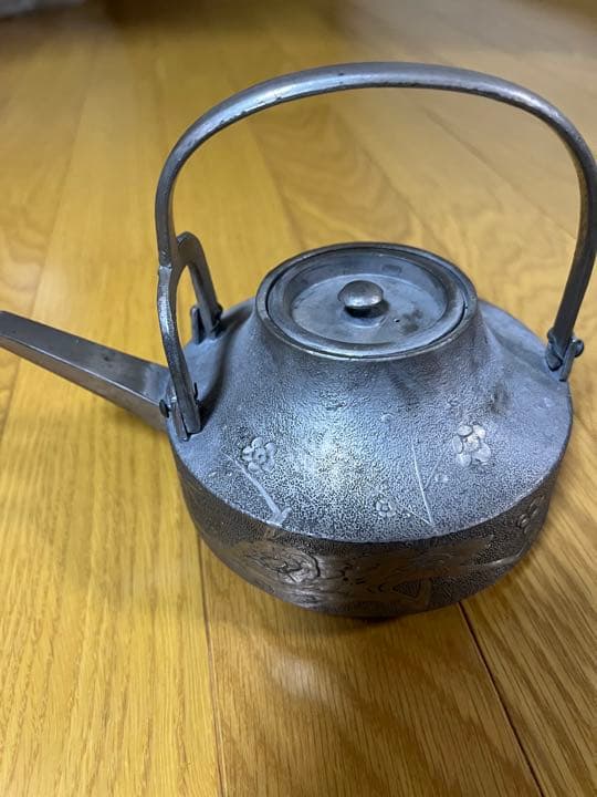 松竹梅 アンティーク南部鉄器 鉄瓶 龍文堂 茶道具 南部鉄瓶 茶器 楽天