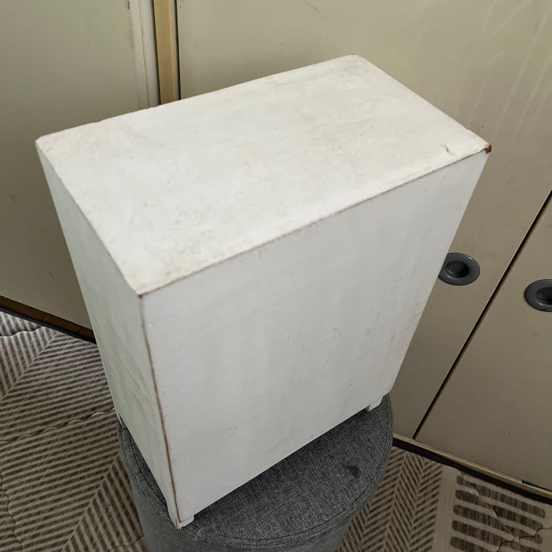 骨董市購入 アンティーク2段 シャビー 波ガラス