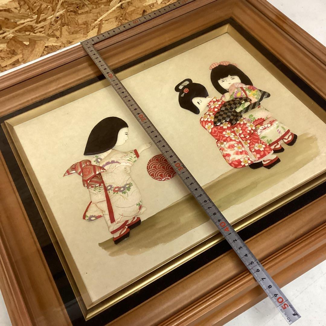 押絵 額装 和風 インテリア 着物人形 大型壁掛け（P5）