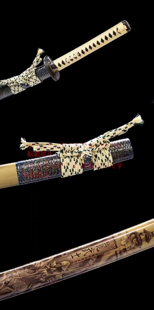 鎏金銀セットT 10覆土焼刃『風雲決』武具　刀装具　日本刀　模造刀 居合刀