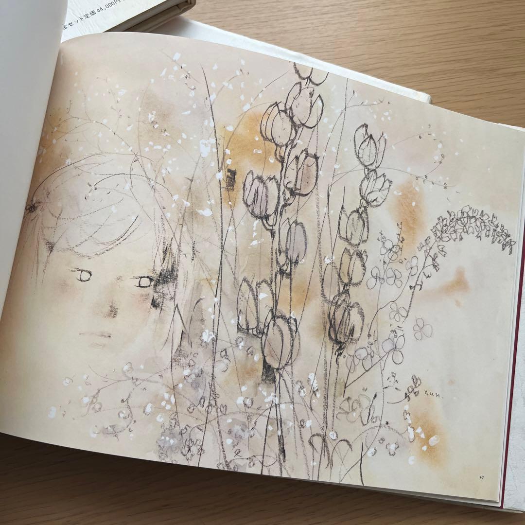 いわさきちひろ 画集 当時物昭和レトロ古道具 ポスター 絵画 挿し絵