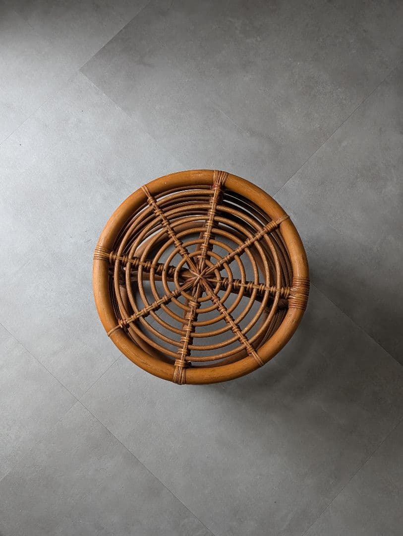 ヴィンテージ アイコニック ラタンスツール 籐 vintage アノニマス