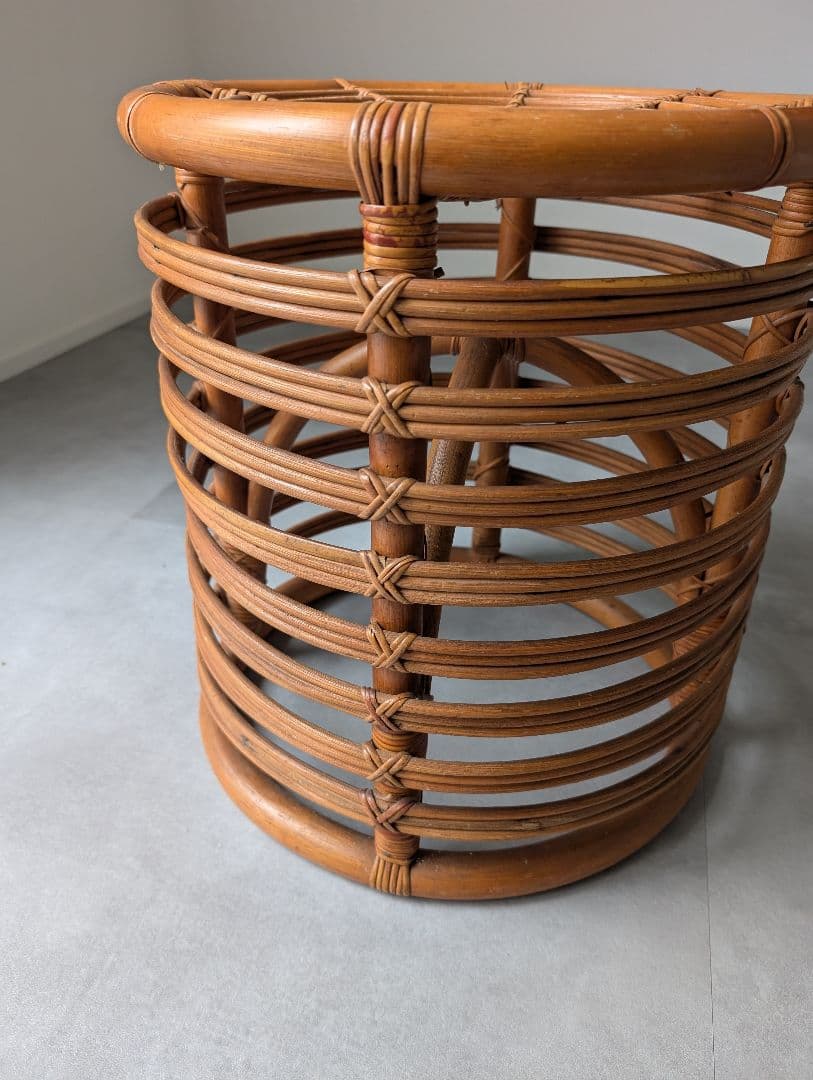 ヴィンテージ アイコニック ラタンスツール 籐 vintage アノニマス