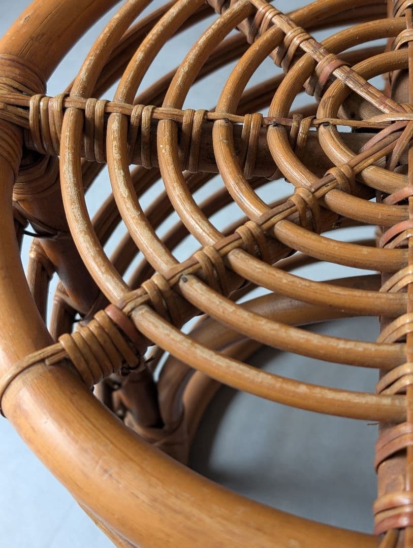ヴィンテージ アイコニック ラタンスツール 籐 vintage アノニマス