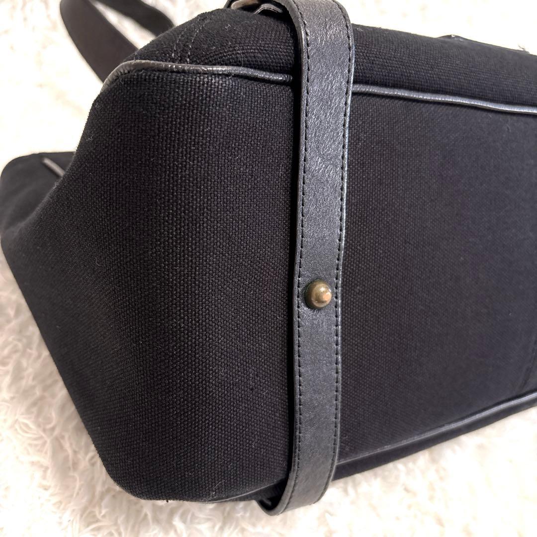 【美品】バーバリー ブルーレーベル トートバッグ ブラック レザー ホースロゴ