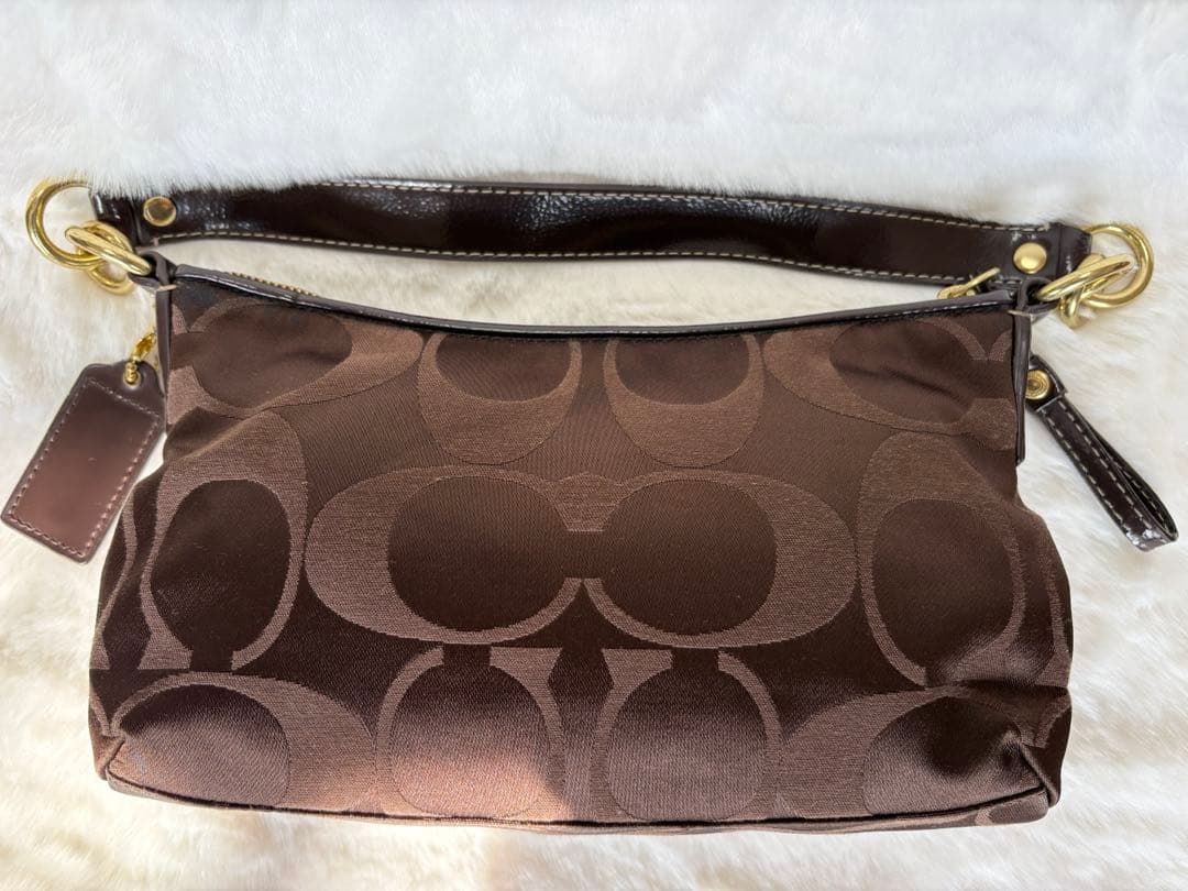 【美品】COACH コーチ　シグネチャー2wayショルダーバッグ　斜め掛け