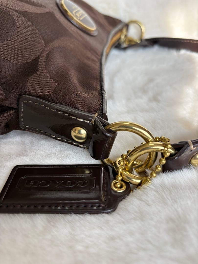 【美品】COACH コーチ　シグネチャー2wayショルダーバッグ　斜め掛け