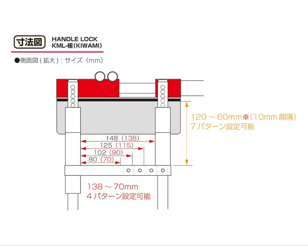 KITACO キタコ ハンドルロック KML- 極 ランクル300 レクサスLX