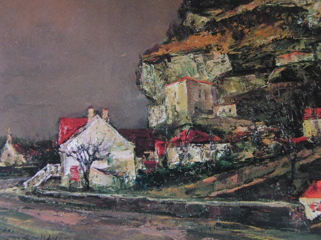 浮田克躬、「レゼシーの道」、希少な額装用画集より、新品高級額装付