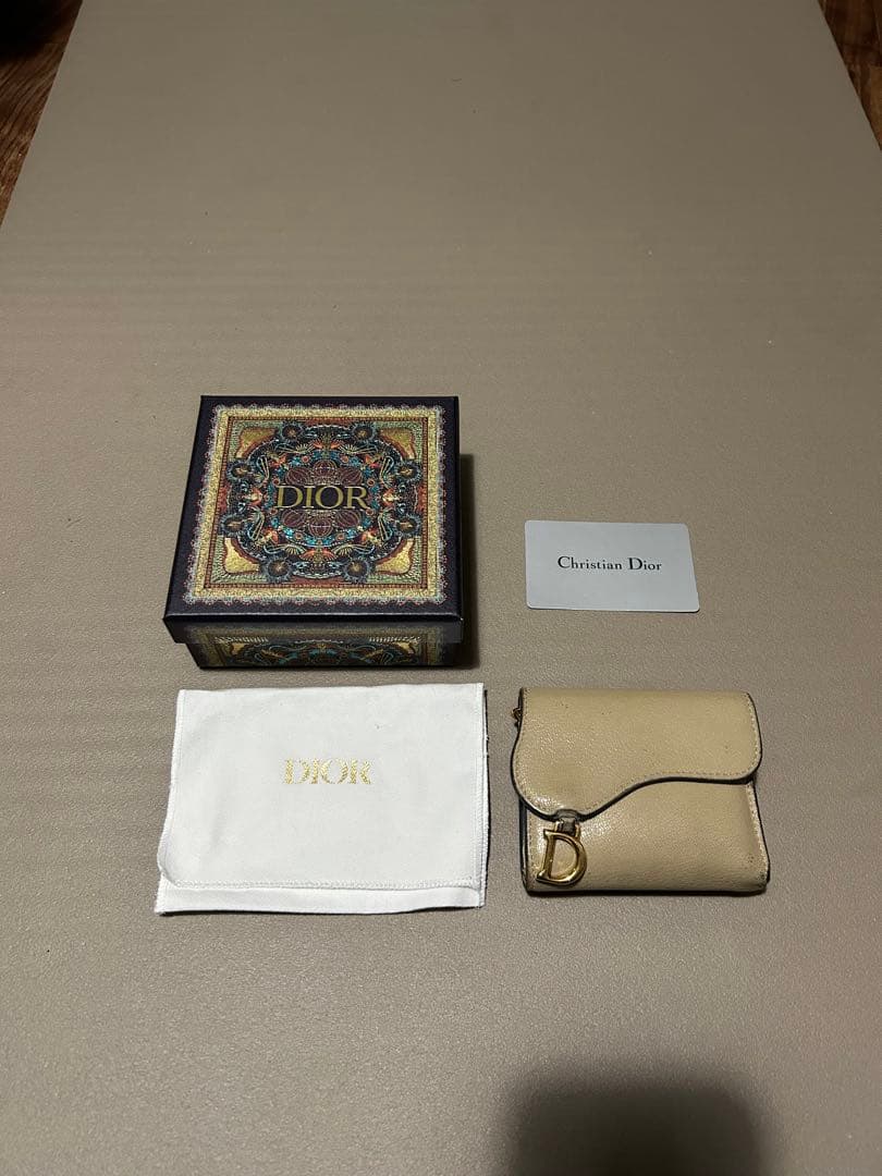 ディオール Dior Saddle ロータス ウォレット Saddle Lotus Wallet Gray Dior Oblique Jacquard | DIOR