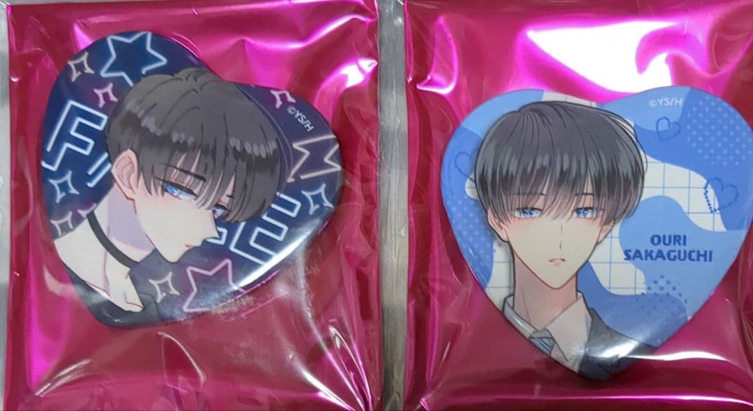 多聞くん今どっち コラボカフェ ハート缶バッジ 坂口桜利 - メルカリ