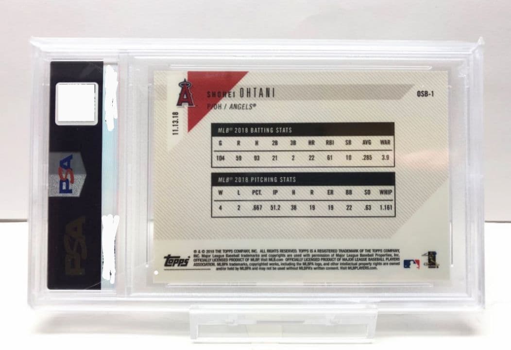 PSA10 大谷翔平 2018 TOPPS 新人賞 新人王 ゴールド osb-1