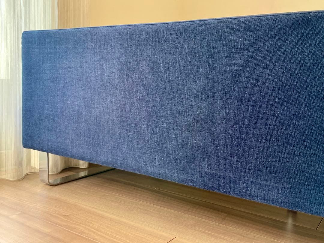 【最安値】フランネルソファ シエスタ 2.5人掛け ネイビー