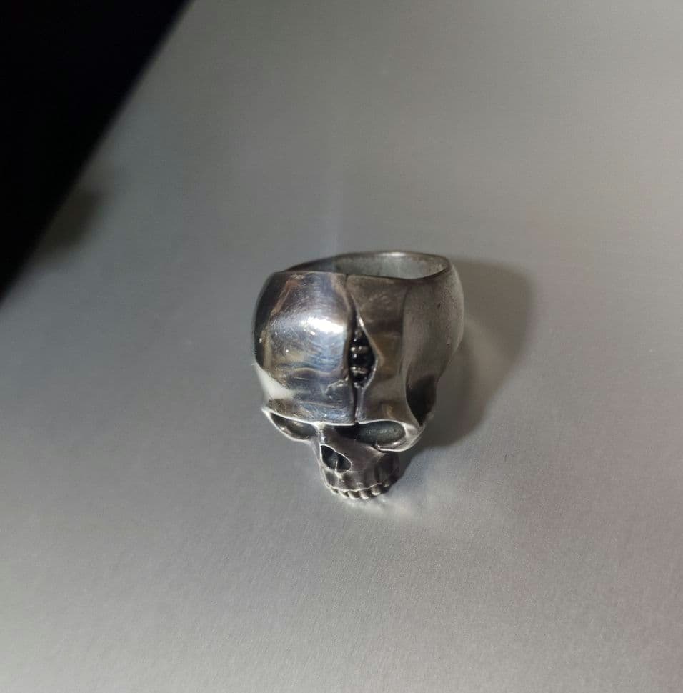 中古 Dr.MONROE シルバー925 19号 スカルリング