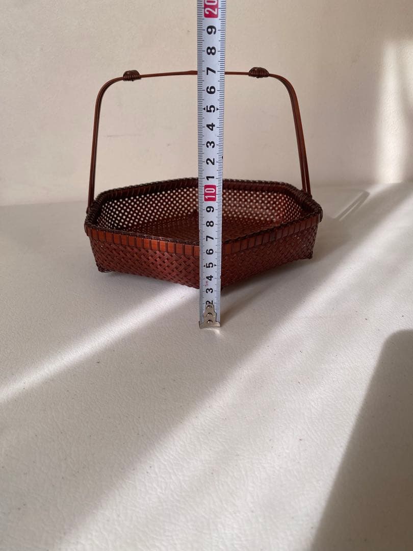 京都 祇園 西河 手付き竹籠