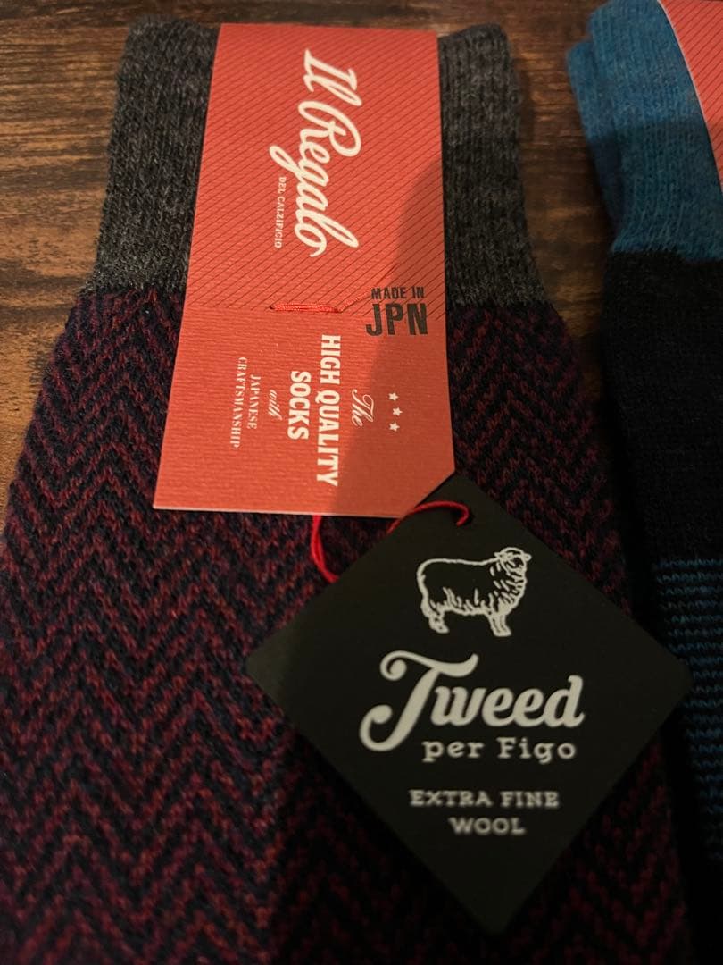 未使用・タグ付】IL REGALO イルレガロ ソックス25-27cm 2足組 - メルカリ