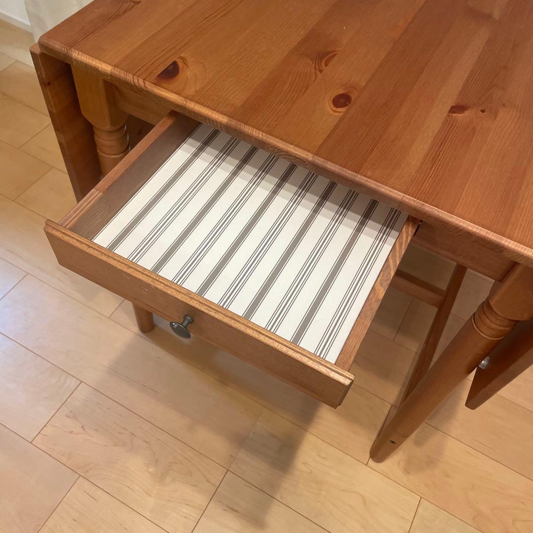 【廃盤品】IKEA INGATORP インガートルプダイニングテーブル　天然木