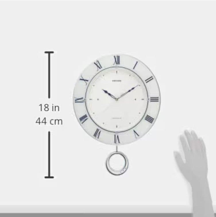RHYTHM 掛時計 トライメテオ8MX402SR03 白 振り子時計