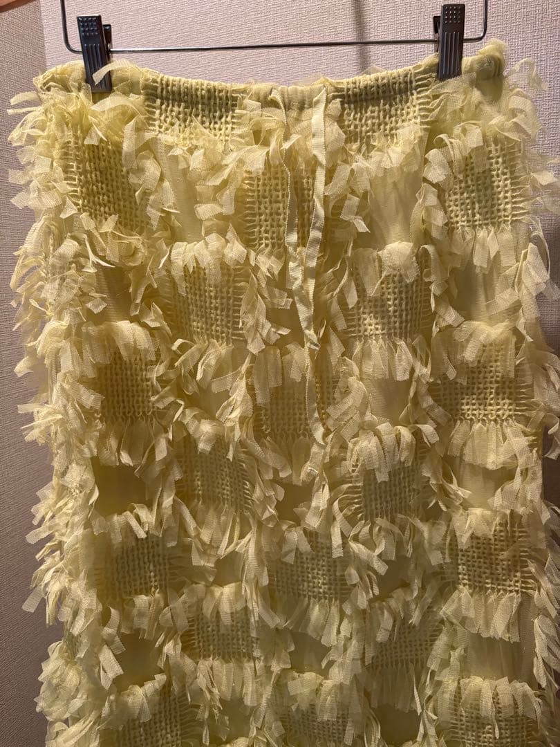 BAUM UND PFERDGARTEN フリンジ　スカート　イエロー