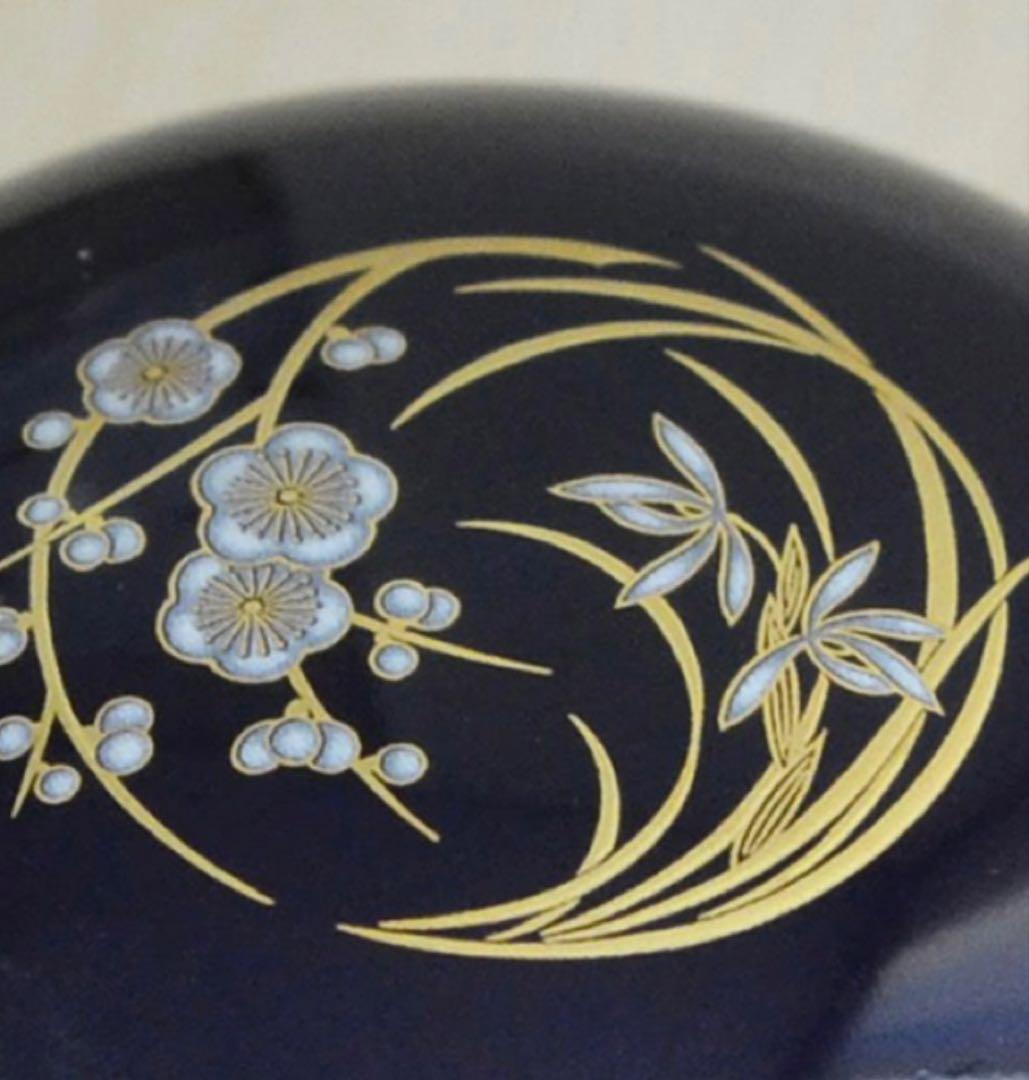 【新品未使用品】【香蘭社】ルリ金彩梅春蘭　ボンボニエール