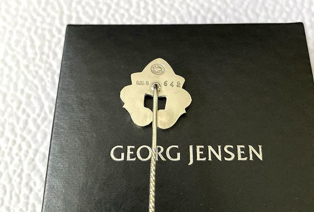 美品GEORGE JENSEN 642 エコーン ピンブローチ どんぐり