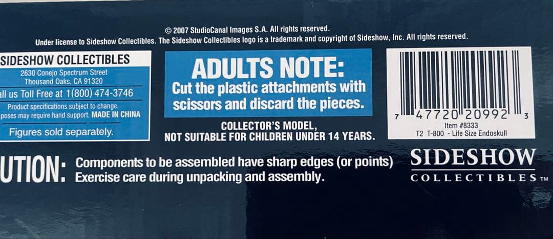 サイドショー ターミネーター2 T-800ライフサイズコレクティブルエンドスカル