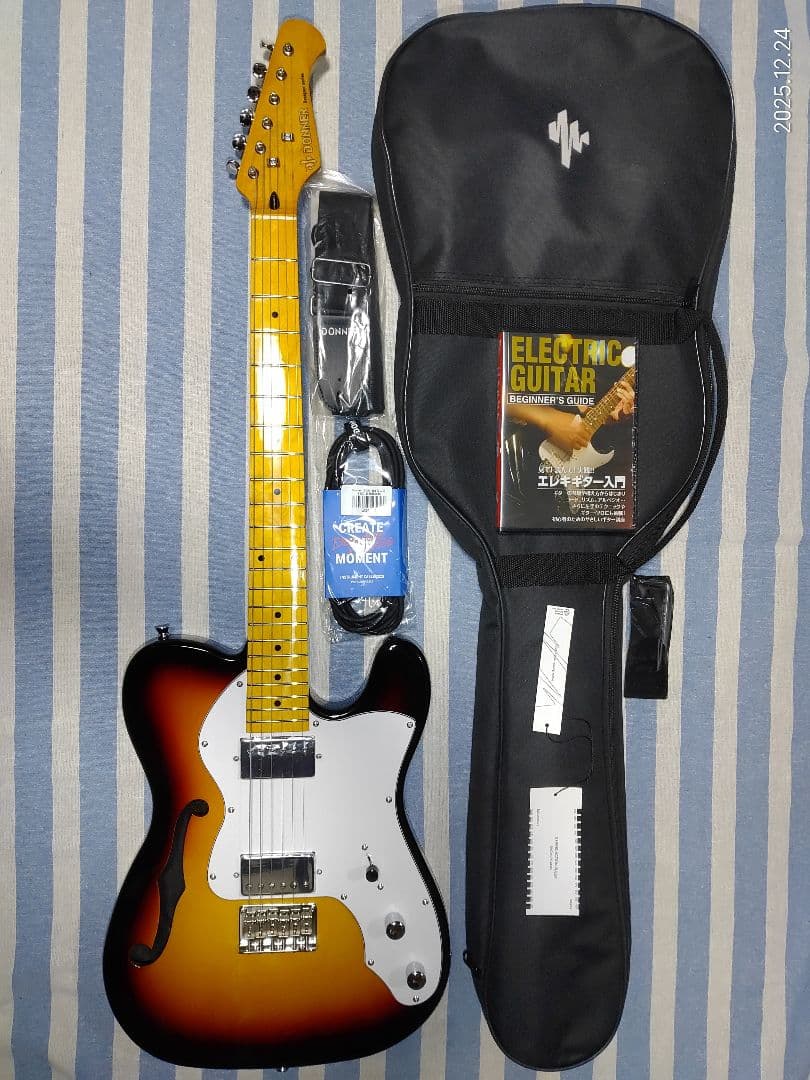 DonnerのテレキャスターThinlineタイプのDJC-1000Sほぼ未使用 Amazon.com: Donner 39 Inch Jazz Electric Guitar TL Thinline F Hole