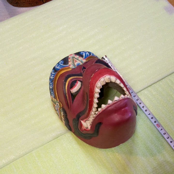 インドネシア お面 マスク 民族面 木彫り面 木製 木彫り 壁掛け 魔除け