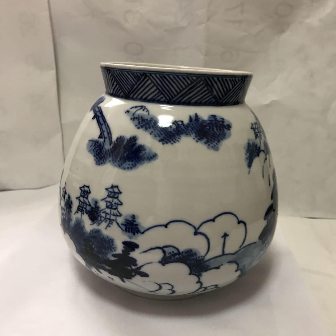 加藤藤城　近江八景 水指 共箱入り