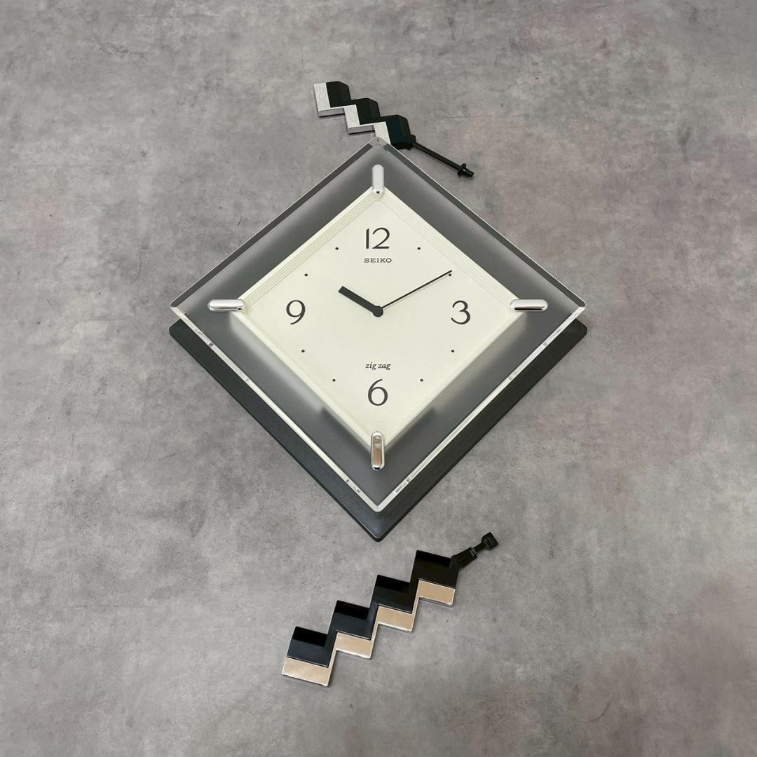 未使用 SEIKO ウォールクロック 壁掛け時計 ポストモダン ヴィンテージ