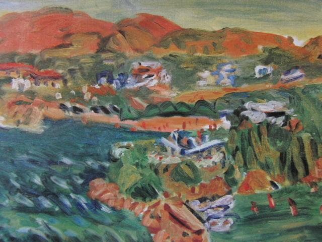 梅原龍三郎、「風景」、希少な額装用画集より、新品高級額装付