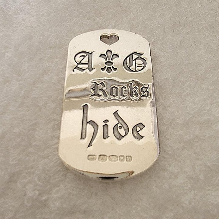 Hide + A&G 長方形 ハート ペンダントトップ シルバー925