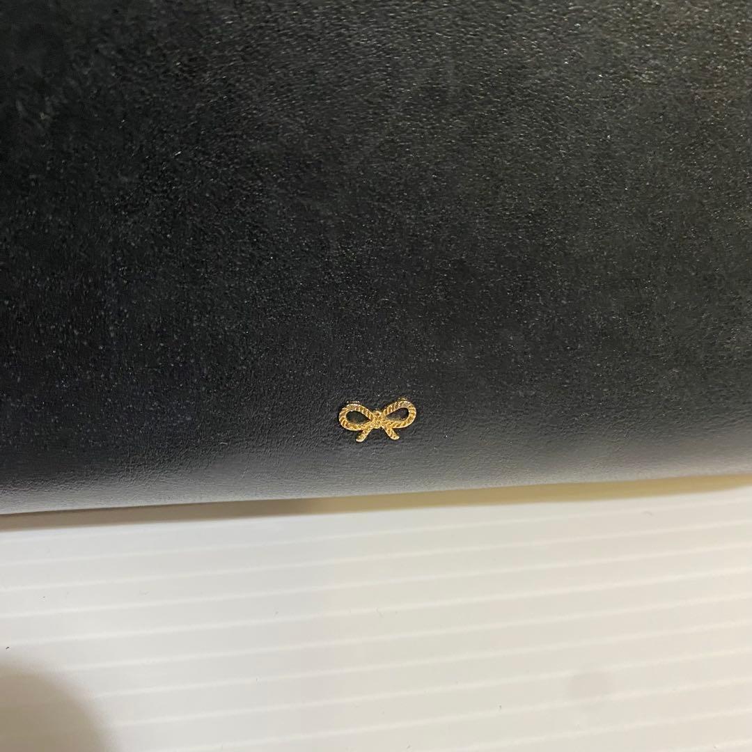 【美品】ANYA HINDMARCH　スマイリー2つ折り財布　ブラック
