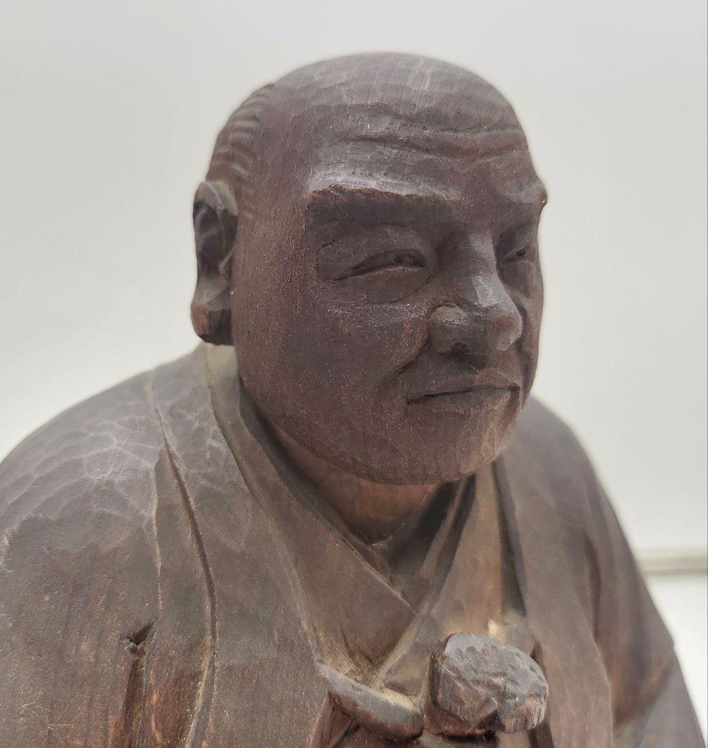 時代物 木彫 人物像 欠け有り