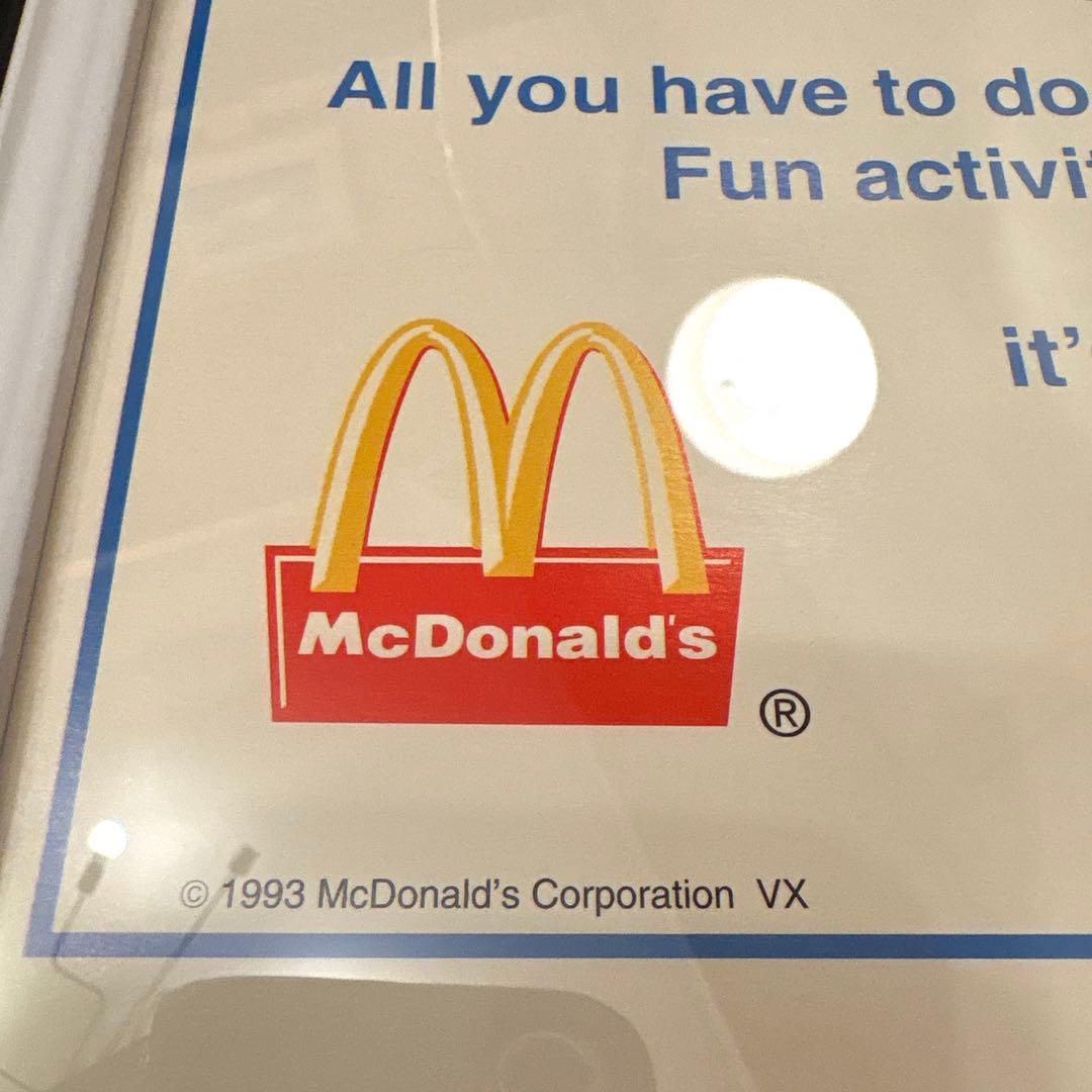 90年代 マクドナルド キャラクター ポスター 店舗用 ディスプレイ グリマス